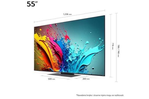 LG 55" QNED TV 55QNED86T3A, 4K UHD, webOS Smart TV, AI Sound Pro