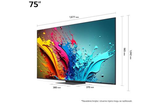 LG 75" QNED TV 75QNED86T3A, 4K UHD, webOS Smart TV, AI Sound Pro