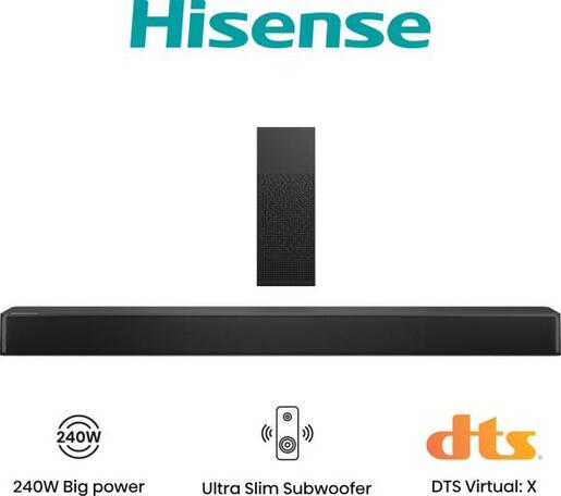 Hisense Soundbar HS2100 240W I 2.1ch