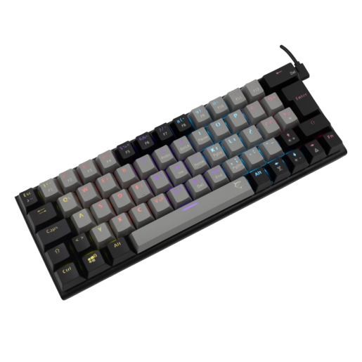 White Shark TIPKOVNICA GK-002712 WAKIZASHI/HR, Mehanička tipkovnica, Red Switch, Sivo-crna