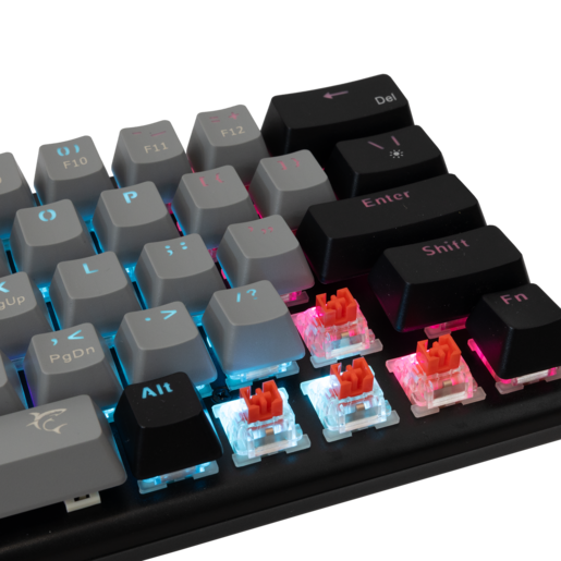 White Shark TIPKOVNICA GK-002712 WAKIZASHI/HR, Mehanička tipkovnica, Red Switch, Sivo-crna