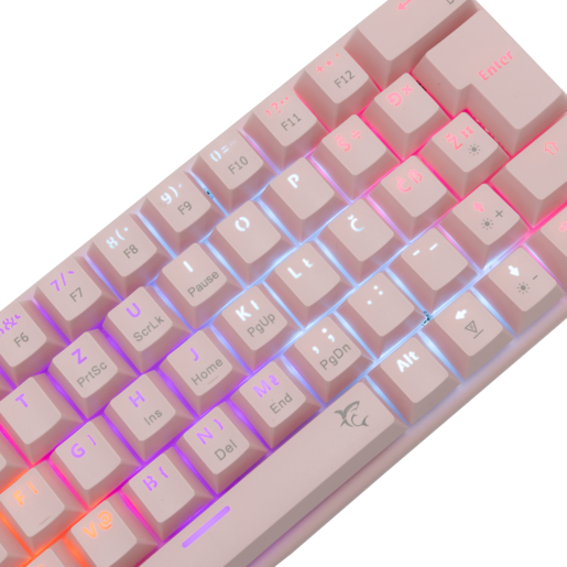 White Shark TIPKOVNICA GK-002422 WAKIZASHI/HR, Mehanička tipkovnica, Blue Switch, roza