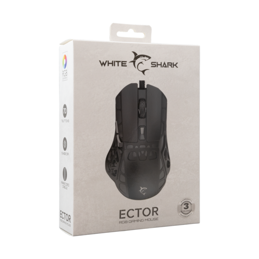 White Shark miš GM-5016 ECTOR, 12.000 DPI, crni