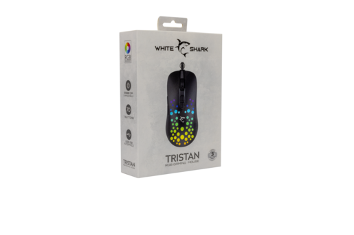 White Shark miš GM-9004 TRISTAN-2, 12.800 dpi, RGB, crni