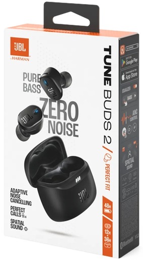JBL TUNE BUDS 2, in-ear slušalice, crne