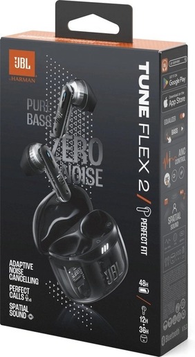 JBL TUNE FLEX 2 GHOST, in ear slušalice, crne