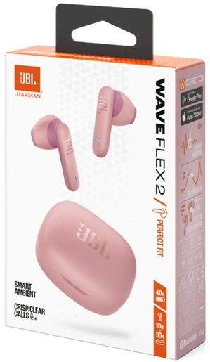 JBL WAVE FLEX 2, in-ear slušalice, roze