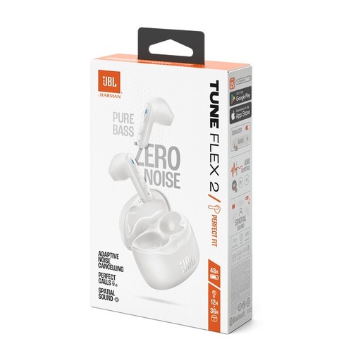 JBL TUNE FLEX 2, in-ear slušalice, bijele