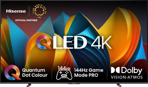 Hisense QLED TV 100" 100E7NQ, 4K Ultra HD, VIDAA OS Smart TV, Quantum Dot Colour, Dolby Vision-Atmos, 4K AI Upscaler, DTS® Virtual:X™