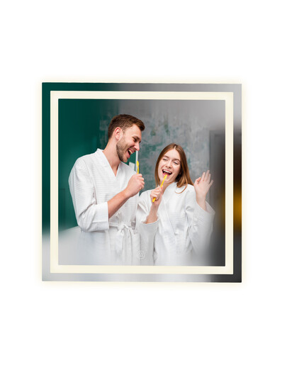 KSIX, Aqua Smart Mirror, Nemagljenje 70x70 cm, zvučnik, RGB + Topla bijela