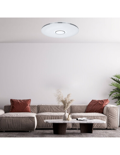 KSIX, Aura SmartLED stropna svjetiljka, ugrađeni zvučnik 5 W, RGBIC+CCT, 49cm