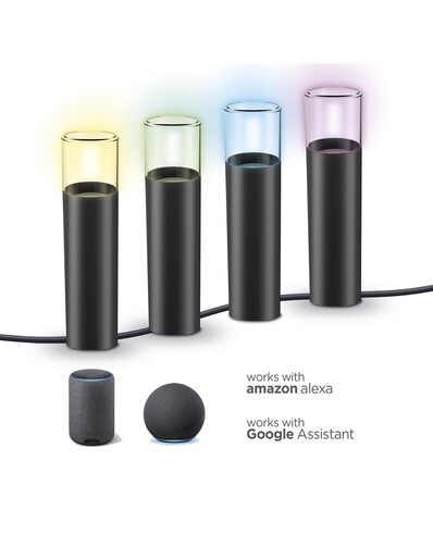 KSIX, set od 4 SmartLED vanjska svjetionika, WiFi + APP uključen,12W, 200 lumena