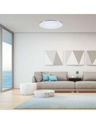 KSIX, Boreal SmartLED stropna svjetiljka, RGBIC + CCT, promjer 38,5 cm, 5.600 lm