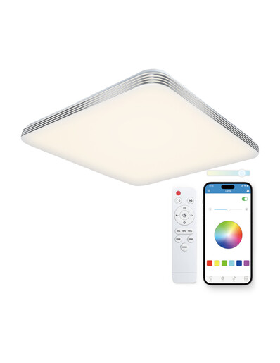 KSIX, Twilight SmartLED stropna svjetiljka, RGBIC + CCT, 47,5 cm, 7.700 lm, 70 W
