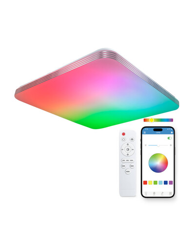 KSIX, Twilight SmartLED stropna svjetiljka, RGBIC + CCT, 47,5 cm, 7.700 lm, 70 W