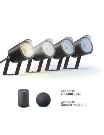 KSIX, set od 4 vanjska reflektora SmartLED, WiFi+APP uključen, 18W, 900 lumena