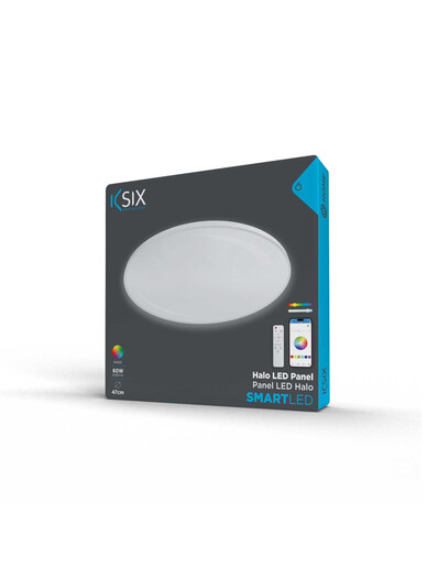 KSIX, Halo SmartLED panel, RGBIC + CCT, promjer 47 cm, 6.500 lm, 60 W, iLink app
