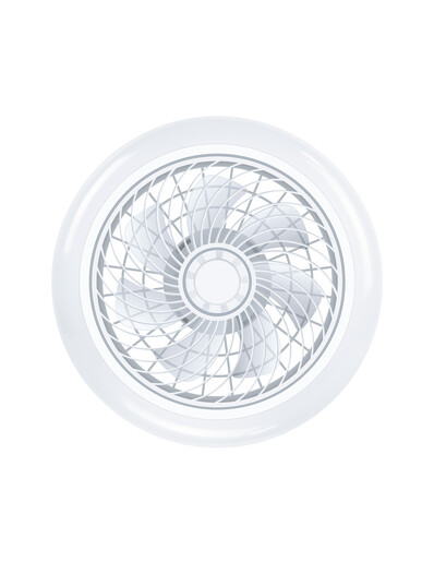 KSIX, Siroco ventilator s osvjetljenjem i glazbom, Tuya, 46 cm, 6 brzina, 3000lm