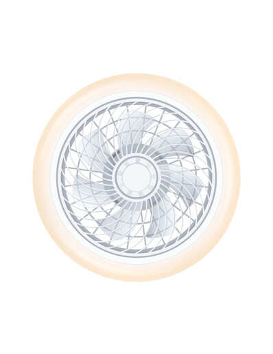 KSIX, Siroco ventilator s osvjetljenjem i glazbom, Tuya, 46 cm, 6 brzina, 3000lm