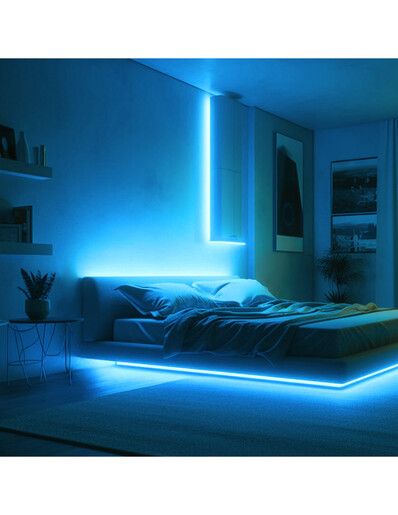 KSIX, SmartLED traka 5m, mogućnost rezanja, 1800 lm, sink. glazbe, RGB+CCT