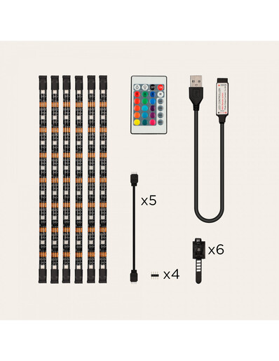 KSIX, ColorLed TV traka, 16 RGB boja i 4 dinamička načina boja, daljinski