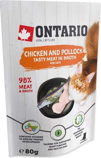 Ontario vrećica Cat 80g, piletina i bakalar