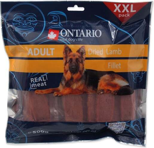 Ontario Dog poslastica 500g, fileti, janjetina