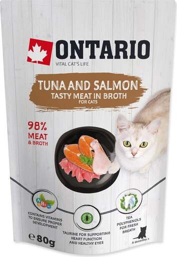 Ontario vrećica Cat 80g, tuna i losos