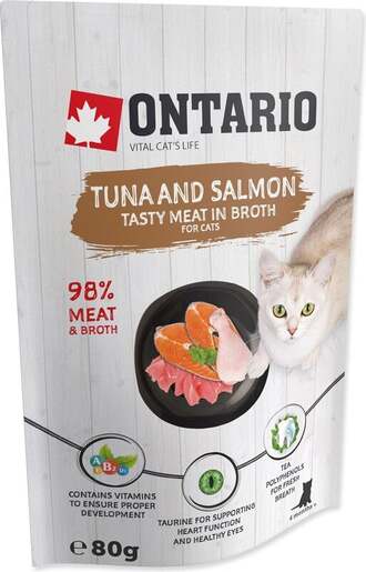 Ontario vrećica Cat 80g, tuna i losos