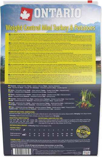 Ontario Adult Mini Breed Weight Control 2,25kg, puretina i krumpir