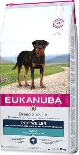 Eukanuba Adult Breed Specific Rottweiler, Dogue de Bordeaux, Dogo Argentino i Rhodesian Ridgeback 12kg, perad