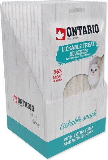 Ontario Cat poslastica 5x14g, tuna i kozice