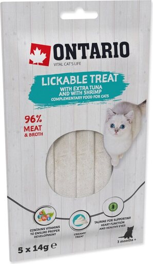 Ontario Cat poslastica 5x14g, tuna i kozice