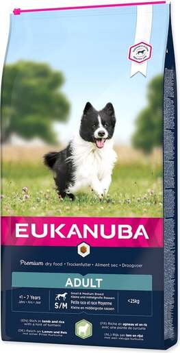 Eukanuba Adult Small & Medium Breed 12kg, janjetina