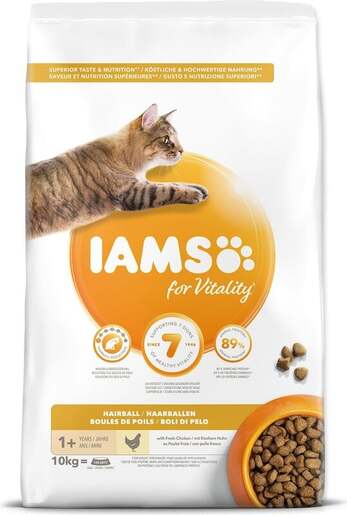 IAMS Adult/Senior Cat Hairball 10kg, piletina