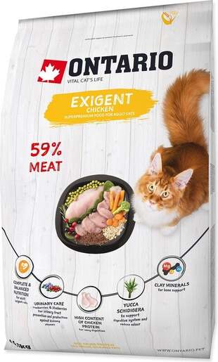 Ontario Adult Cat Exigent 6,5kg, piletina