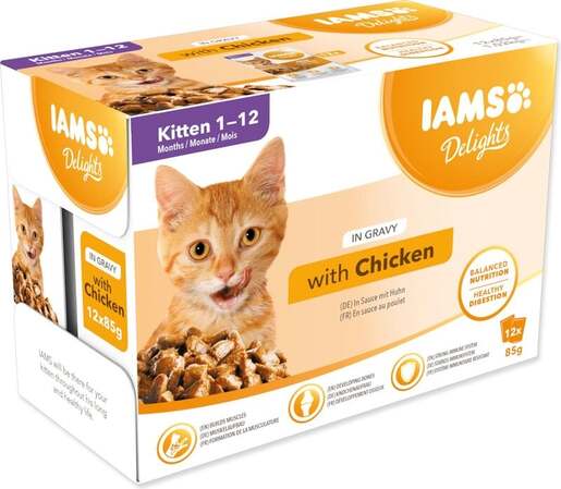 IAMS Delights Kitten multipack 1020g (12x85g), piletina