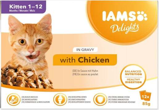 IAMS Delights Kitten multipack 1020g (12x85g), piletina