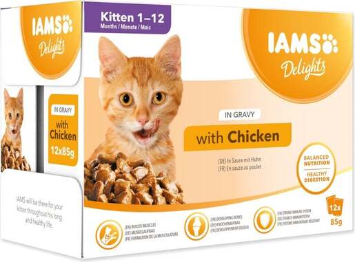 IAMS Delights Kitten multipack 1020g (12x85g), piletina