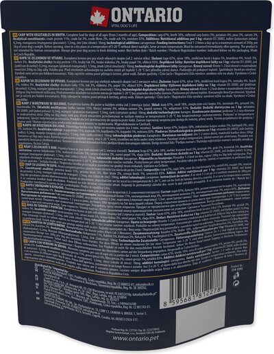 Ontario Dog vrećica 300g, šaran i povrće