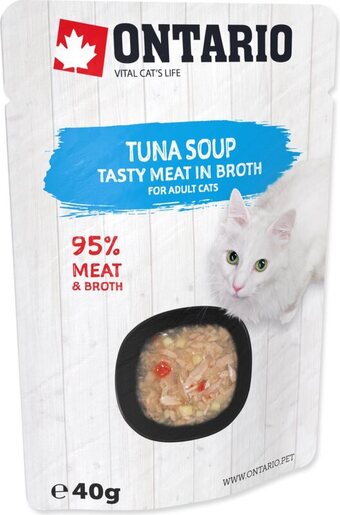 Ontario Cat Adult 40g, juha s komadićima tune