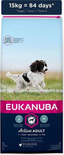 Eukanuba Adult Medium Breed 15kg, piletina