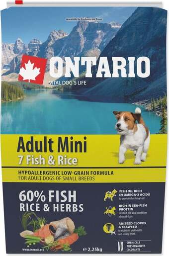 Ontario Adult Mini Breed 2,25 kg, riba i riža