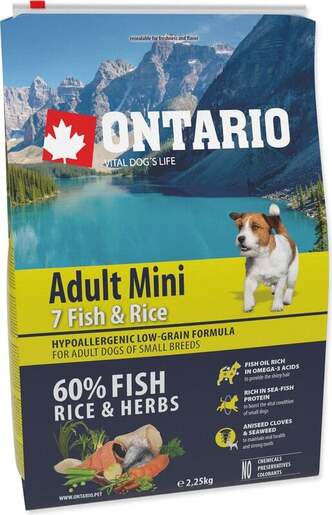 Ontario Adult Mini Breed 2,25 kg, riba i riža