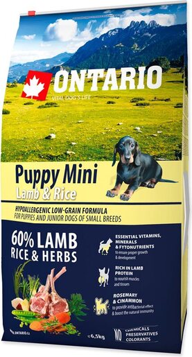 Ontario Puppy Mini Breed 6,5kg, janjetina i riža