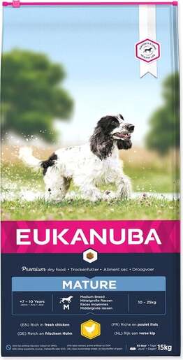 Eukanuba Mature Medium Breed 15kg, piletina