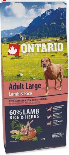 Ontario Adult Large Breed 12kg, janjetina i riža