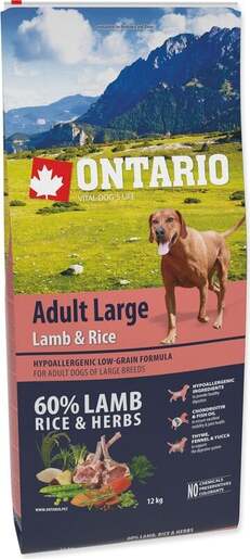 Ontario Adult Large Breed 12kg, janjetina i riža