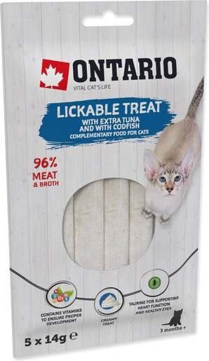 Ontario Cat poslastica 5x14g, tuna i bakalar