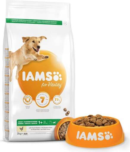 IAMS Dog Adult Large Breeds 3kg, piletina